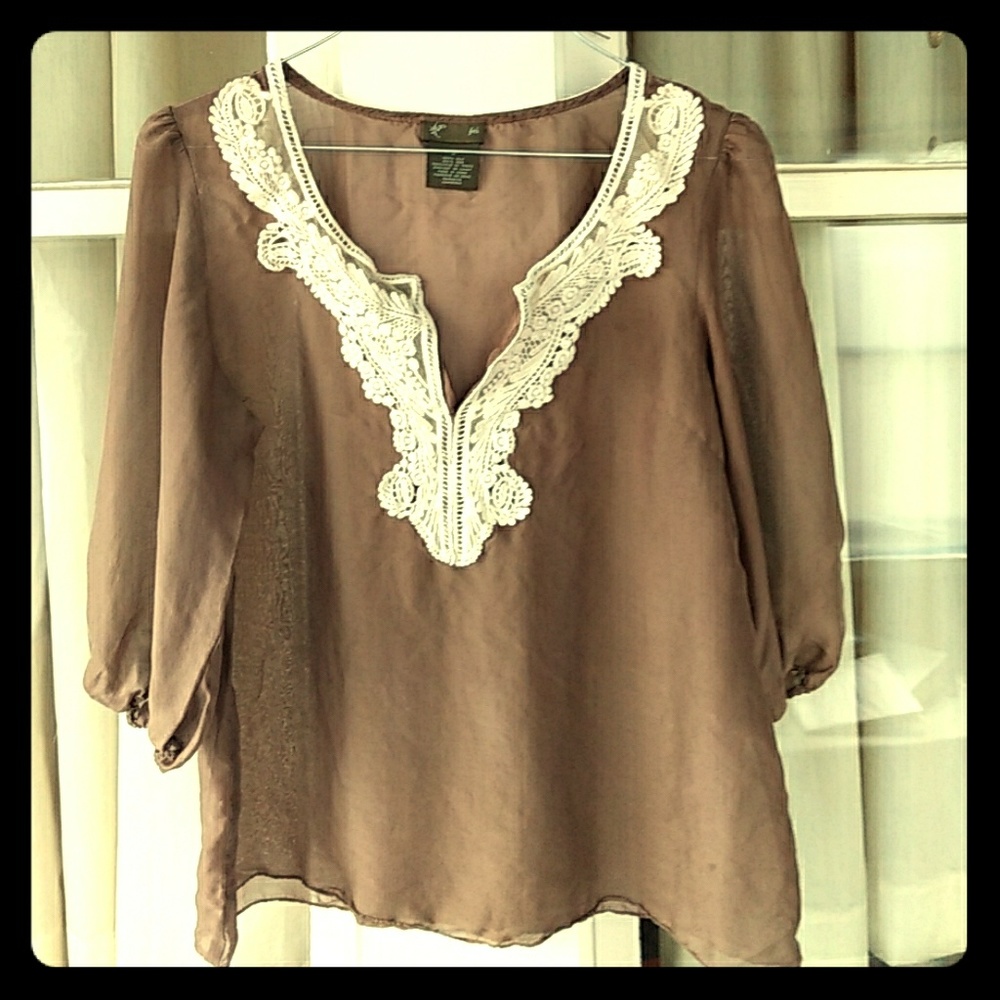 ⭐Silk sheer blouse